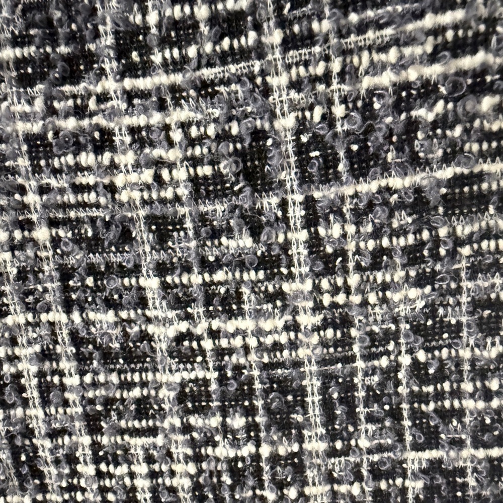 LOFT sleeveless Black and White tweed shift Knit Dress. Size xl - Picture 5 of 7